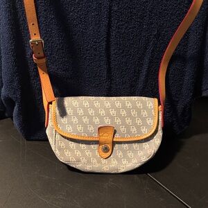 Dooney & Bourke Gray and Tan Crossbody Bag